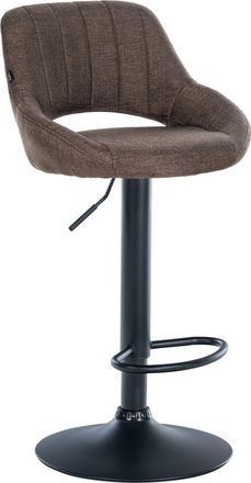 Clp Clp - Taburete De Bar Milet En Tela Con Base Met&aacute;lica Marr&oacute;n Negro