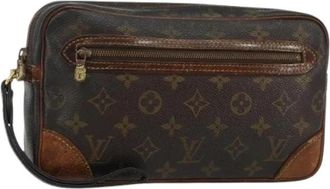 Louis Vuitton Pre-owned Canvas Clutch - Dames - Vintage Clutch - Bruin - ONE Size - Vintage