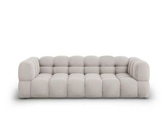Cosmopolitan Design Sof&aacute; modular 4 plazas de terciopelo beige claro