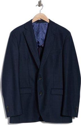 Jack Victor Elex Plaid Wool & Cashmere Blend Sport Coat in Dark Teal at Nordstrom Rack, Size 42 Regular