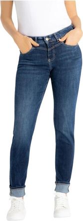 M.A.C Slim Donkerblauwe Jeans Classic Fit - Dames - Skinny Jeans - Blauw - 3XL - Katoen - Jeans
