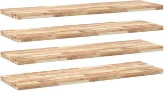 vidaXL Floating Shelves 4 pcs 160x40x4 cm Untreated Solid Wood Acacia vidaXL