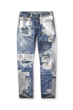 Acne Studios 1979 Skinny-Fit Foiled Trompe-Loeil Printed Organic Jeans