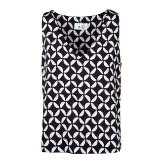 Ni&ugrave; Sleeveless Tops, female, Multicolor, Size: XS Top con fantasia floreale