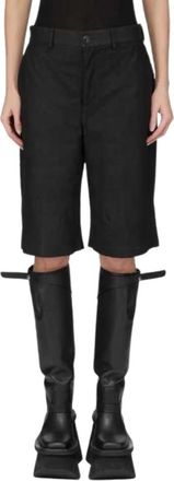 Rick Owens Werkshorts - Dames - Korte Broeken - Zwart - W27 - Leer - Korte Broeken