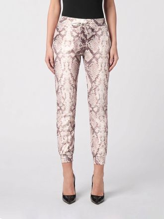 Philipp Plein Pantaloni jogging skinny in jersey con stampa pitone