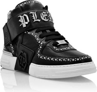 Philipp Plein Mid-Top Sneakers Gothic Plein Unisex in Black at Nordstrom, Size 44