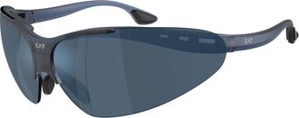 Moncler Q74007 Zonnebril - Heren - Zonnebrillen - Blauw - 43 MM - Accessoires
