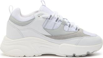 Cleens Aero Runner Panelled Mesh Sneakers - White - 12 (IT46 / UK12)