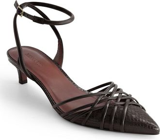 Bernardo Minu Leather Kitten Heel Pump