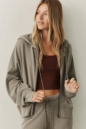 The Upside Jude Cropped Zip Up Hoodie