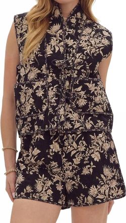 Entro Heirloom Quilted Set In Black/ecru