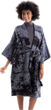 Akep Infinito Long Kimono Sweater - - Knitwear - Donna - Grigio - S