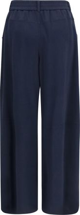 Brunello Cucinelli Sporty Wide-Leg Trousers - Navy