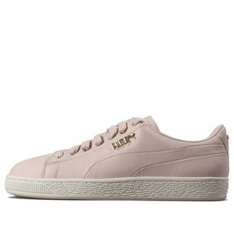 Puma (WMNS) PUMA Basket Premium Logo Silver Peony Puma Team Gold 369952-01