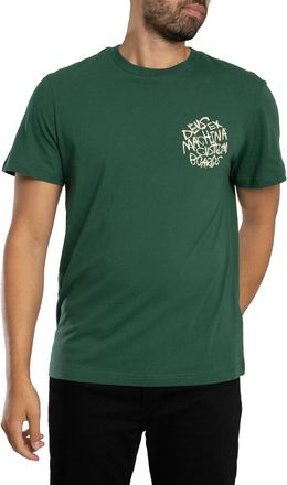 Deus Ex Machina Mens Back Graphic Scrambler T-Shirt, Hunter Green, M