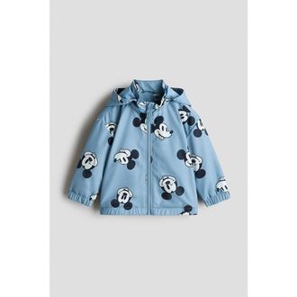 H&M Fleece-lined Jacket in Light Blue/mickey Mouse at Nordstrom, Size 12M