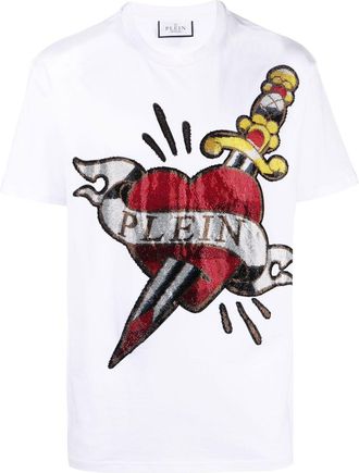 Philipp Plein Love short-sleeve T-shirt - men - Elastane/Polyester - XXXXL - White