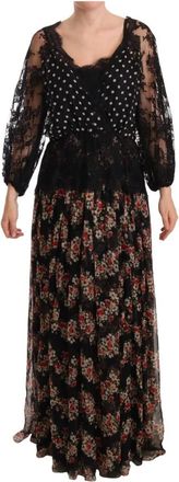 Dolce & Gabbana Capri Maxi Jurk - Dames - Avondkleed - Veelkleurig - XL - Katoen - Kleedjes