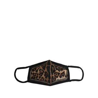 Dolce & Gabbana Leopardprint Mondkapje - Heren - Accessoires - Bruin - Maat: ONE Size