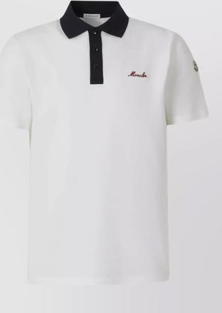 Moncler polo shirt short sleeves contrast collar