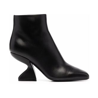 Ferragamo Heeled Boots, female, Black, 8 1/2 UK, F-Heel Sculpted Ankle Boots