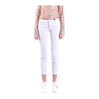 Dsquared2 S75Lb0603 Cropped Jeans - Dames - Jeans - Wit - Maat: XS Katoen