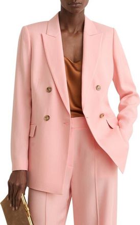 Reiss Magda Double Breasted Blazer in Pink at Nordstrom, Size 12 Us