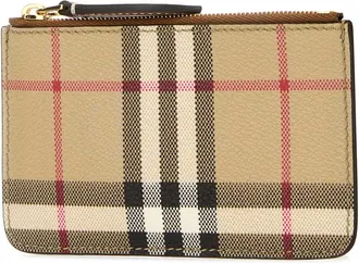Burberry Womens Kelbrook Card Case Beige Wallet