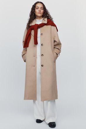 Maeve Wool Blend Balmacaan Coat Jacket