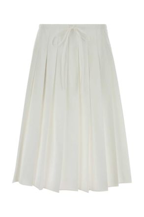 Prada White Poplin Skirt