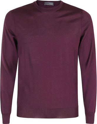 Drumohr round-neck long-sleeves sweater - men - Merino - 48 - Purple
