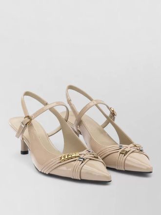 Pinko kitten heel slingback strappy pointed pumps