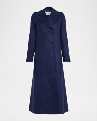 Gabriela Hearst Houstt Double-Breasted Trench Coat