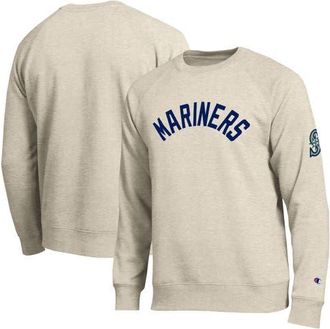 Champion Mens Champion Oatmeal Seattle Mariners All-Star Soft Felt Raglan Sweatshirt at Nordstrom, Size Xx-Large