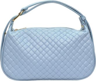 Anna Luchini Turquoise Rundleer Tas