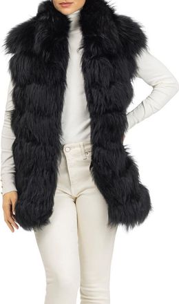 Gorski Genuine Shearling Vest in Black at Nordstrom, Size X-Small