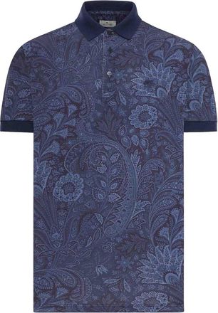 Etro Cotton Piquet Polo Shirt With Paisley Print