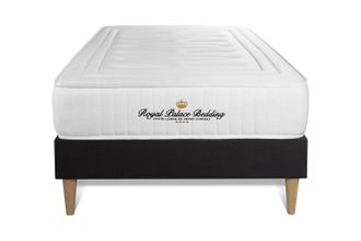 Royal Palace Bedding Royal Palace Bedding - Base Tapizada Negro + Colch&oacute;n Con Muelles Y Viscoel&aacute;stica 90 X 190