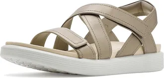 Ecco Soft Cross Strap Womens Dress Sandals Pure Cashmere Metallic : EU 41 (US Womens 10-10.5) M, Leather