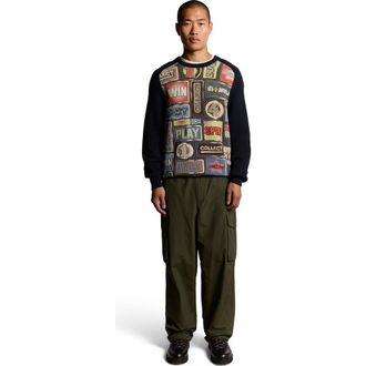 Lyle & Scott Fruit Machine Graphic Crew Neck Sweater in Dark Navy at Nordstrom, Size Xx-Large