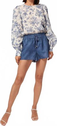 Cami NYC Jillian Linen Short In Raw Demin