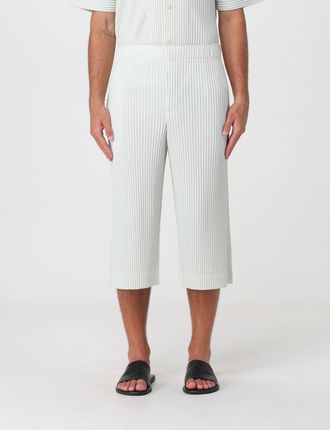 Homme Pliss&eacute; Issey Miyake Pantaloni cropped slim Homme Pliss&eacute; Issey Miyake in tessuto tecnico plissettato