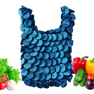 Generic Reusable Grocery Bags - 18x14x2cm Foldable Tote, Fabric Lightweight Bag, Packable Washable Shopping Carry Design with Pocket | Durable Reusable Tote f