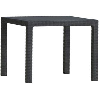 Dmora Tavolo da esterno Capri, Base per picnic, Piano da pranzo da giardino, Banco outdoor multiuso, 95x95 h75 cm, Antracite - Dmora
