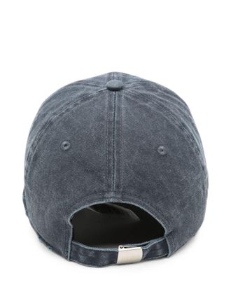 Maison Margiela Embroidered Logo Cotton Baseball Cap - Navy