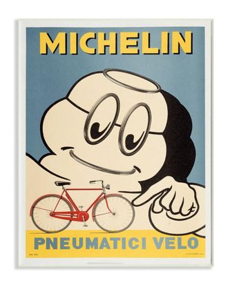 Stupell Industries Tire Guy Vintage Bicycle Wheel Repair Illustration Wall Art