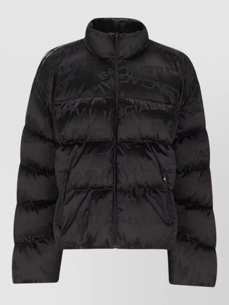 Balenciaga nylon down jacket logo pattern zip