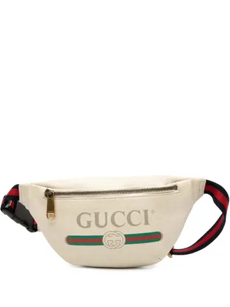 Gucci 2000-2015 Leather Logo belt bag - White