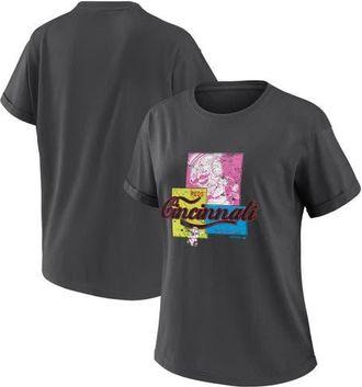 WEAR by Erin Andrews Womens WEAR by Erin Andrews Charcoal Cincinnati Reds Domestic Box Color Boyfriend T-Shirt at Nordstrom, Size Xx-Large
